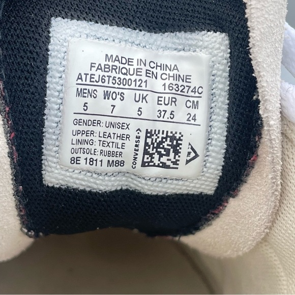 Converse One Star CC OX Shoes Womens 7 Triple Egret Ivory Suede Leather 163274C - Picture 10 of 11